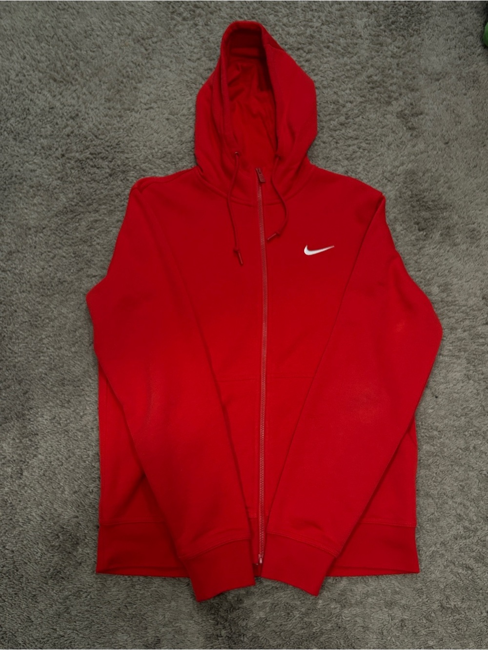 Nike Red Zip-Up Hooded Performance Jacket